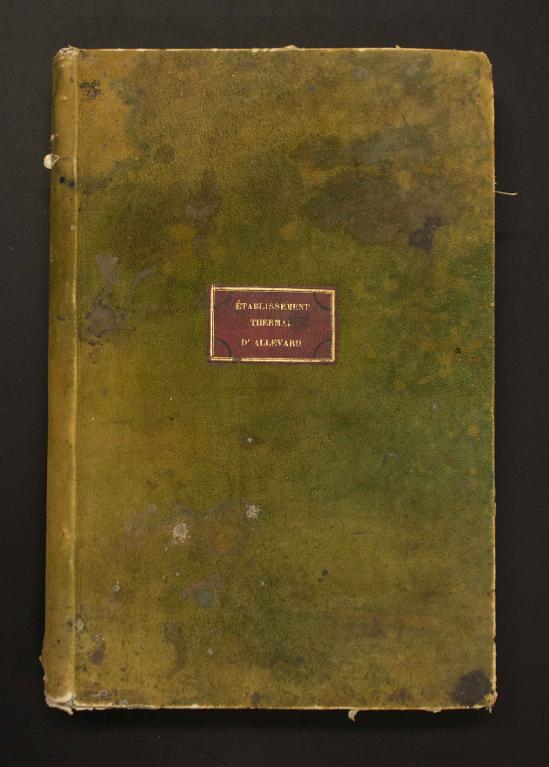 Ordonnancier de l'établissement thermal d'Allevard