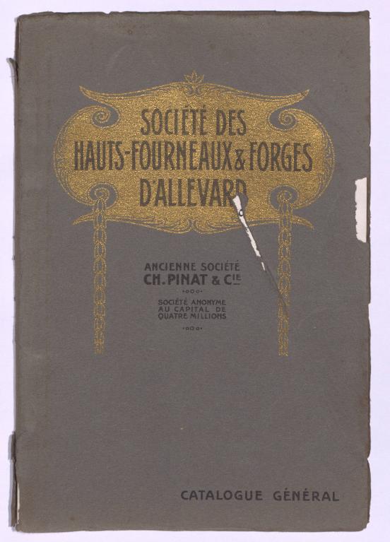 Catalogue général de la Société des Hauts-Fourneaux et Forges d'Allevard