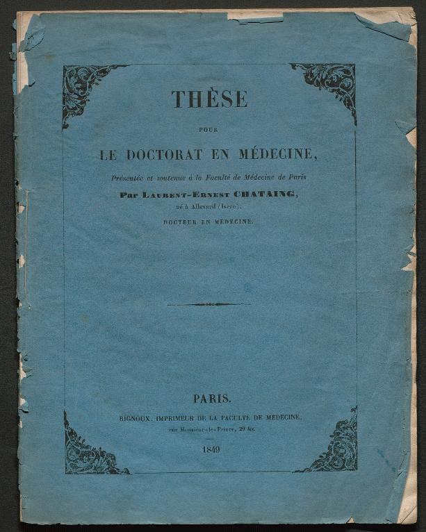 Thèse pour le Doctorat en médecine - Des eaux minérale sulfureuses d'Allevard