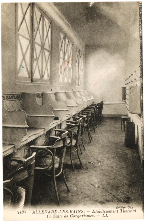 Salle de gargarismes de l'établissement thermal