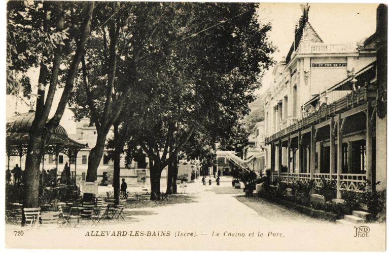 Le parc et l'ancien casino d'Allevard