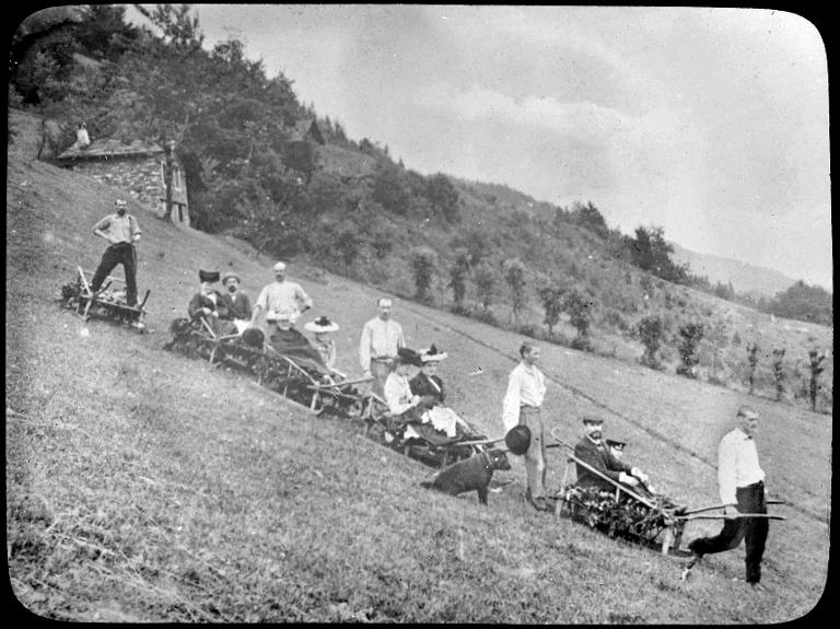 Allevard. Descente en traîneau de Bramefarine