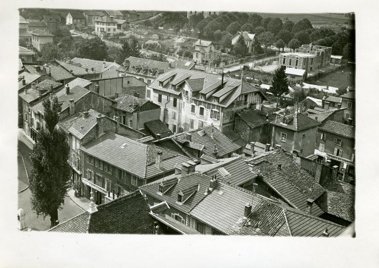 Vue d'Allevard depuis le clocher de l'église Saint-Marcel