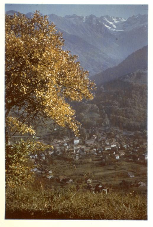 Vue d'Allevard à l'automne depuis Bramefarine