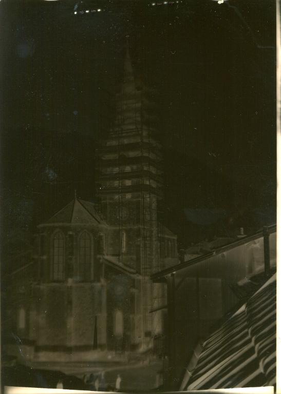 Travaux sur le clocher de l'église d'Allevard