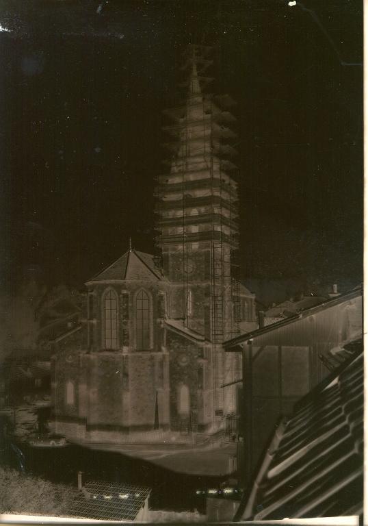 Travaux sur le clocher de l'église d'Allevard