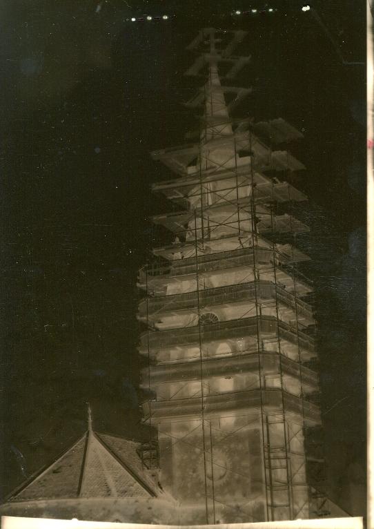 Travaux sur le clocher de l'église d'Allevard