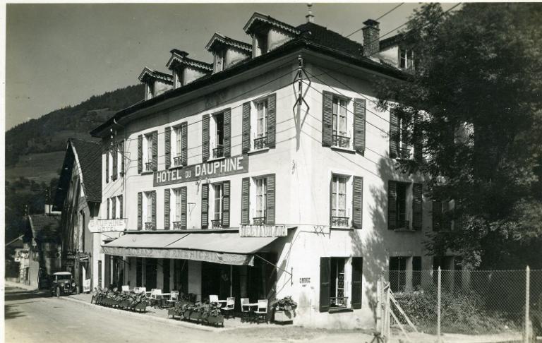 Allevard, vue de l'hôtel du Dauphiné