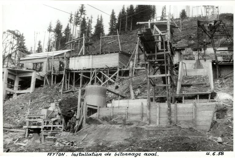 Le chantier de Haut-Veyton- Installation de bétonnage aval