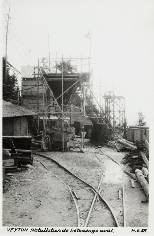 Installation de bétonnage aval