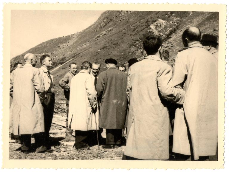 Réunion du CA sur chantier barrage de Veyton