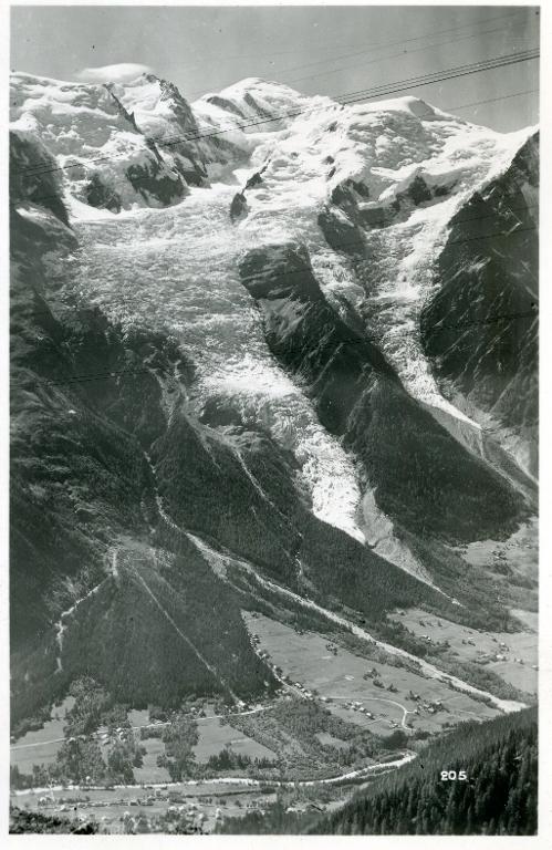 La Vallée de Chamonix et le Mont-Blanc, vus du Planpraz