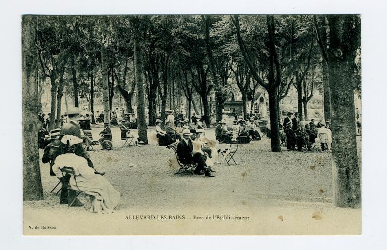 Le parc de l'établissement thermal d'Allevard