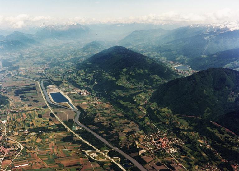 Vue d'ensemble de la STEP Arc-Isère : les deux lacs et Brame-Farine