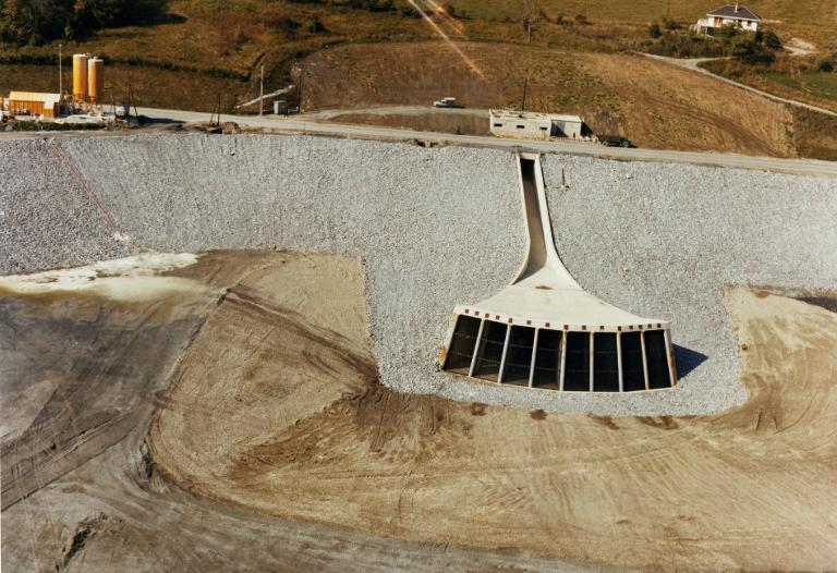 Chantier de la STEP Arc-Isère : la prise d'eau de l'entrée de la galerie de Brame-Farine