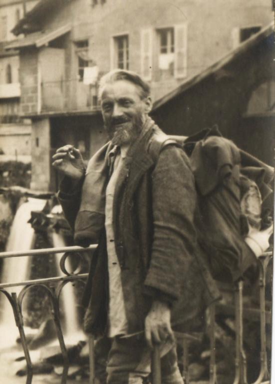 Antoine Cros sur le Pont d'Allevard