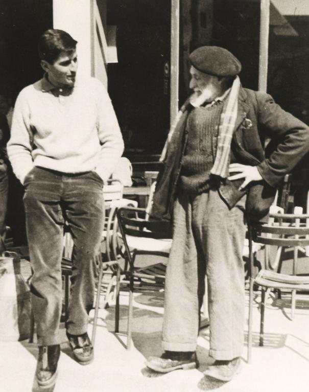 Antoine Cros et Jean Béranger devant l'Escale à Allevard