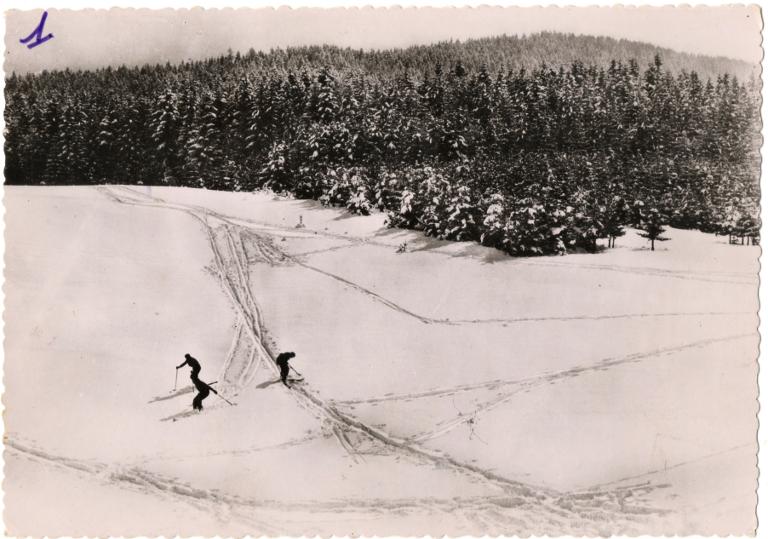 Skieurs au Bugnon, Montouvrard