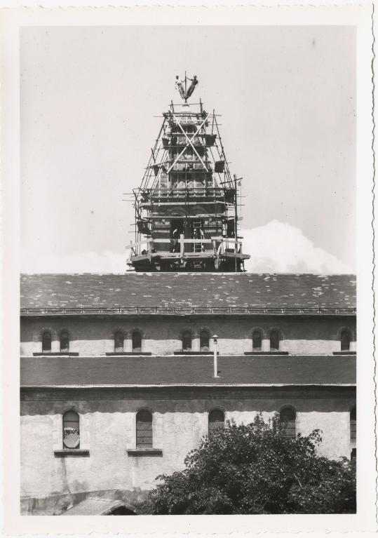 Travaux sur le clocher de l'église d'Allevard
