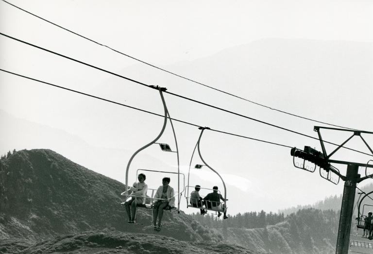 Vue du télésiège des Plagnes en été