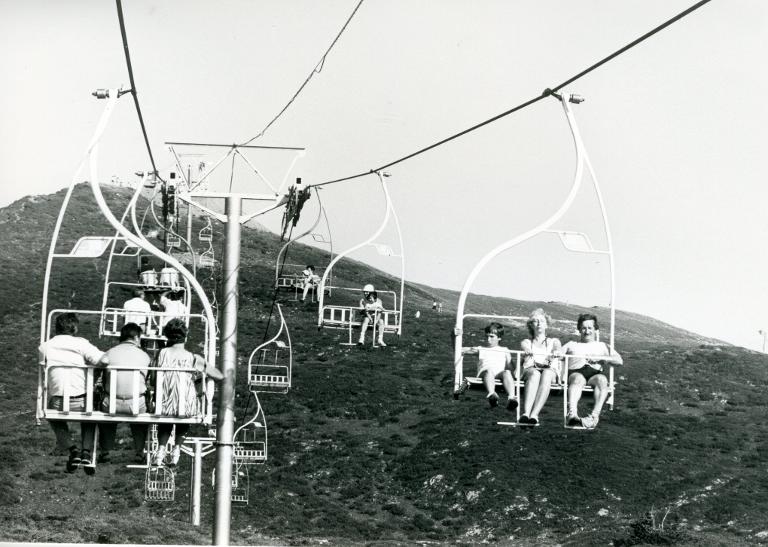 Vue du télésiège des Plagnes en été