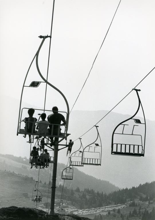 Vue du télésiège des Plagnes en été