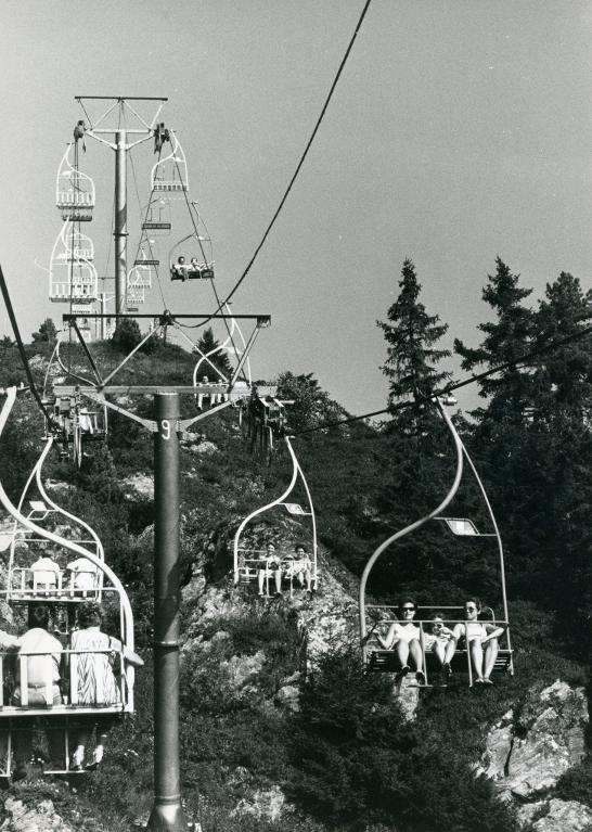 Vue du télésiège des Plagnes en été