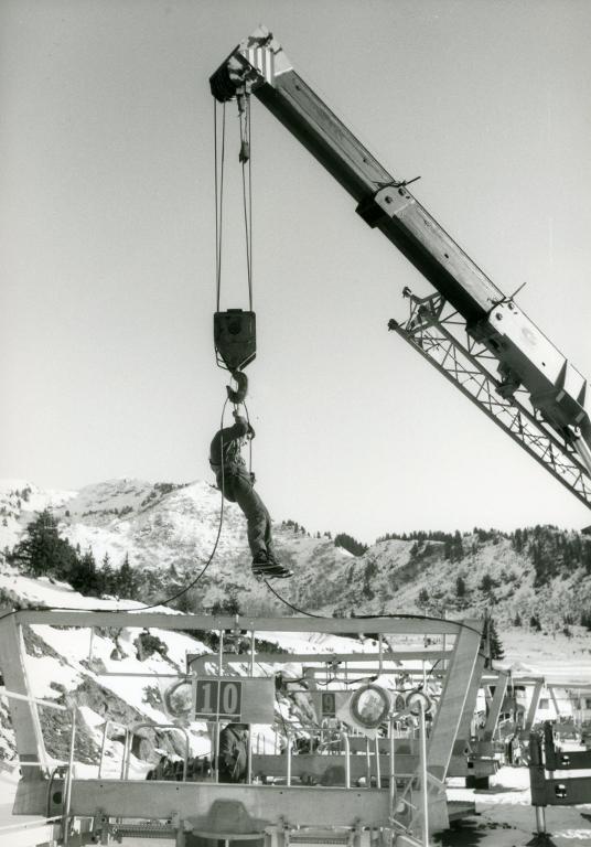 Chantier du télésiège de Grand-Paul