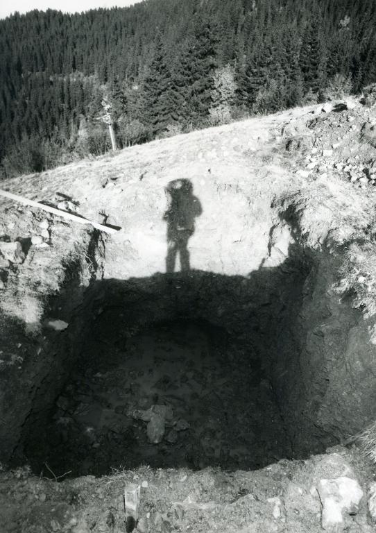 Chantier du télésiège de Grand-Paul : fondation des pylônes