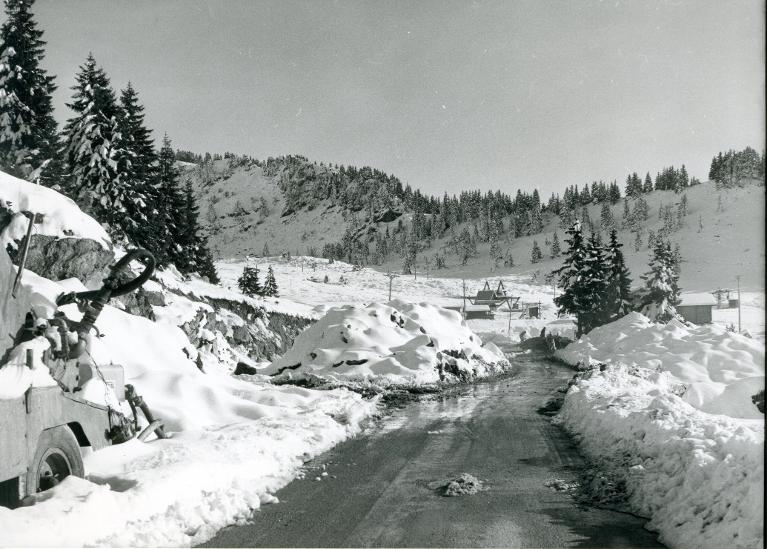 Vue du plateau du Super Collet en hiver
