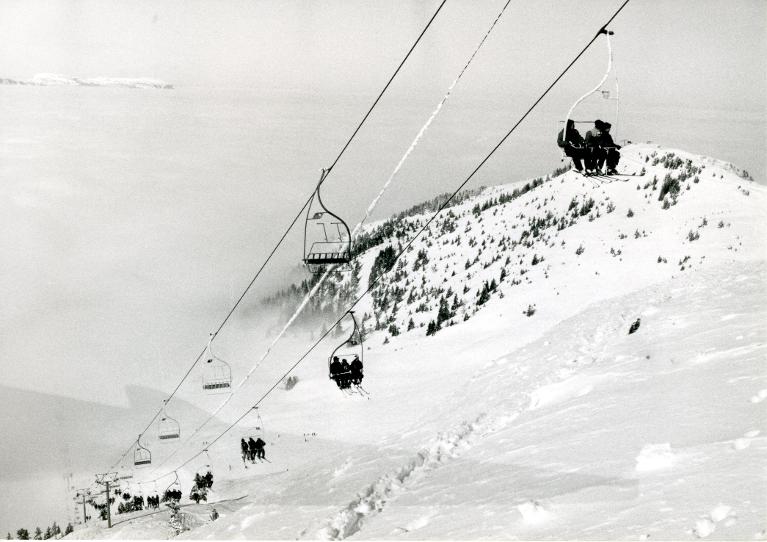 Le télésiège des Plagnes en hiver
