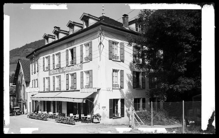 Allevard, vue de l'hôtel du Dauphiné