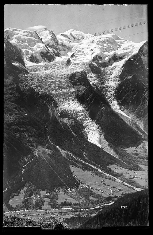 La Vallée de Chamonix et le Mont-Blanc, vus du Planpraz