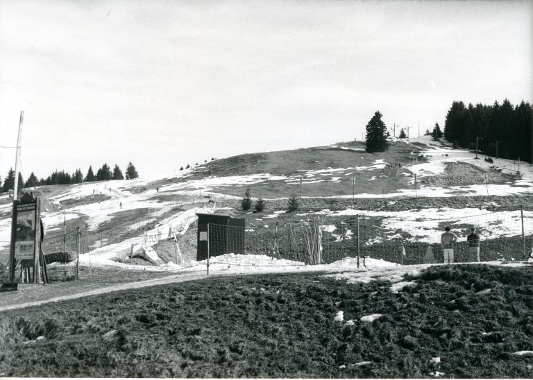 Le Collet d'Allevard : vue du bas des pistes de Malatrait