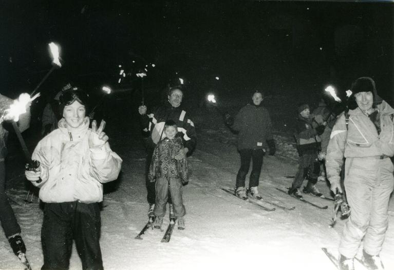Ski nocturne au Collet d'Allevard : descente au flambeau