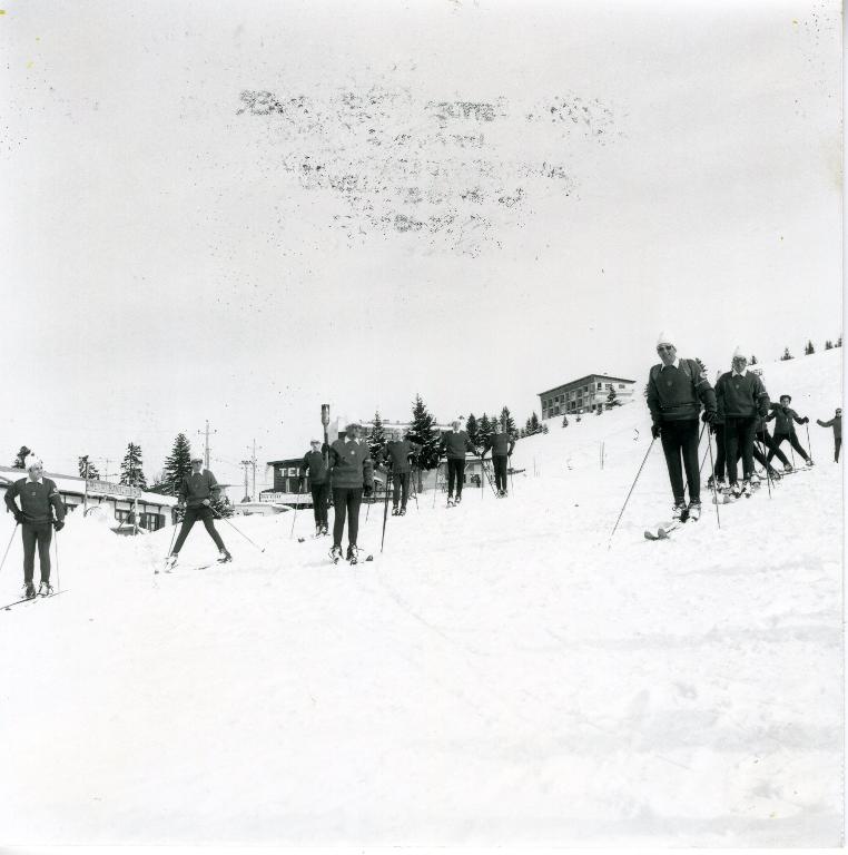 La flamme olympique au Collet d'Allevard