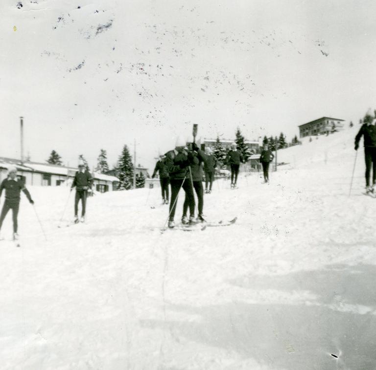 La flamme olympique au Collet d'Allevard