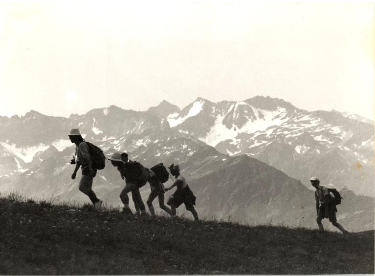 Groupe de randonneurs au Collet