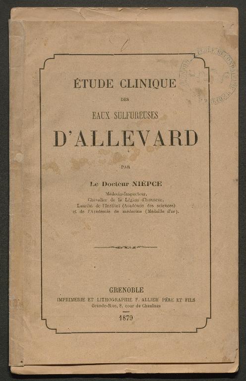 Étude clinique des eaux sulfureuses d'Allevard