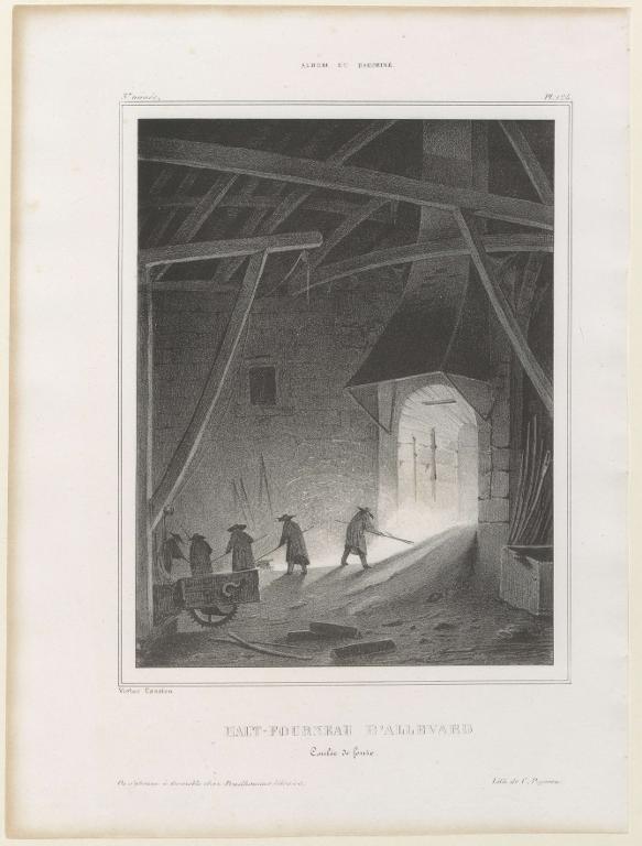 Haut-fourneau d'Allevard. Coulée de fonte