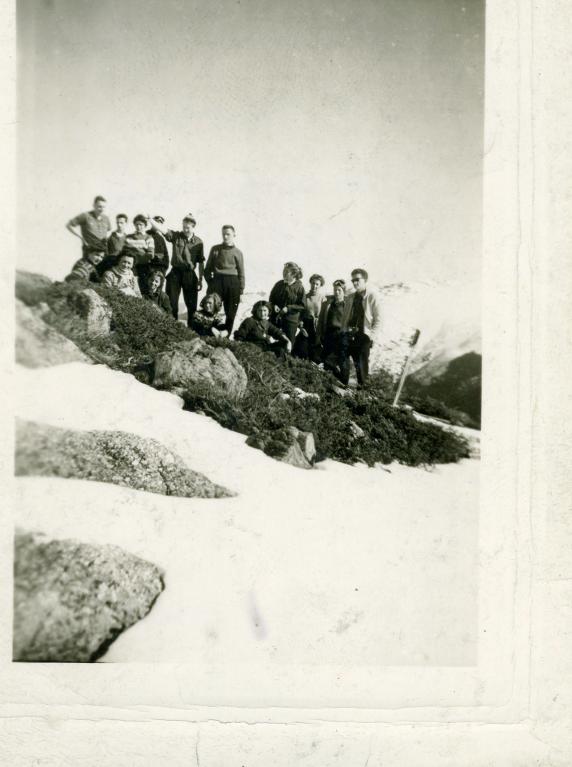 Groupe au sommet des Plagnes