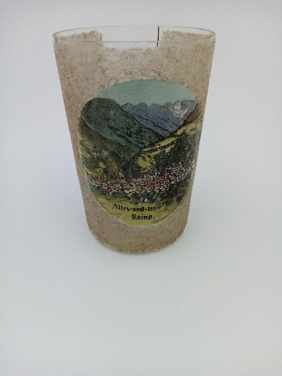 Verre souvenir d'Allevard-les-Bains